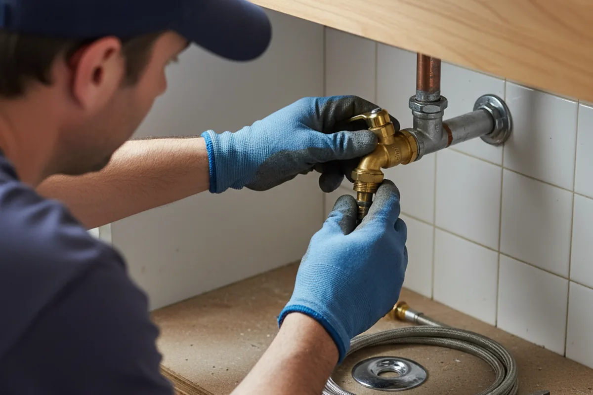 Shutoff valve and fitting work during Emergency Plumbing in Fairmount